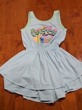 New Disney Stitch  "Aloha Summer" Sleeveless Girls Romper